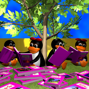 penguins reading books